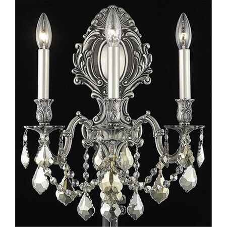 Lighting Business 9603W14PW-GT-RC Monarch Wall Sconce- Pewter - 14 W x 18 H in. LI2954520